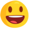 Smiling Face With Open Mouth emoji on Messenger